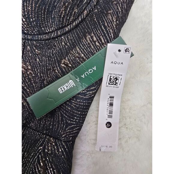 AQUA X Wicked Elphaba Green Swirl Jacquard Corset Gown Size XL NWT - Picture 14 of 15